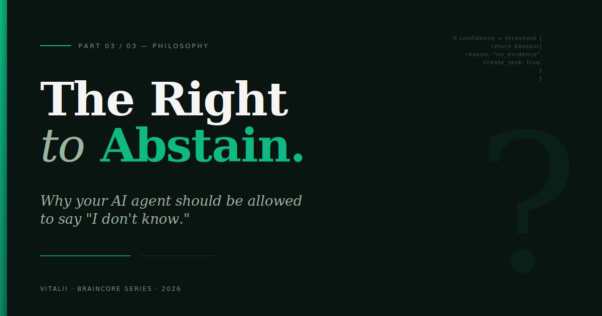 The right of an AI agent to stay silent cover